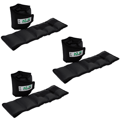 Kit Caneleira Tornozeleira de Peso 5 pares 3 kg - KLMASTERFITNESS