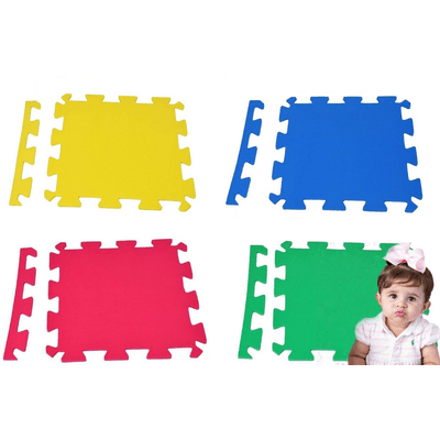 Kit 4 Placas Tatame Eva 50x50x1cm Tapete Infantil ... - KLMASTERFITNESS