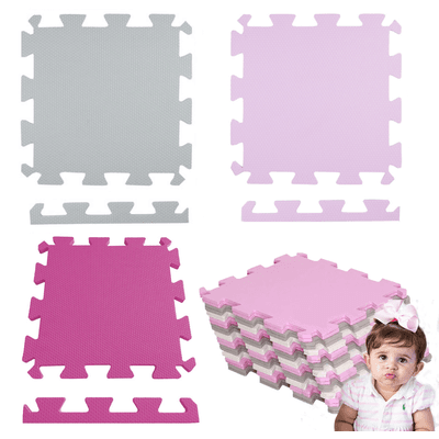 Kit 12 Placas Tatame Eva 50x50x1cm Menina Infantil... - KLMASTERFITNESS