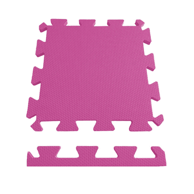 Tatame Piso Eva Tapete De Encaixe 50x50x1cm Rosa P... - KLMASTERFITNESS