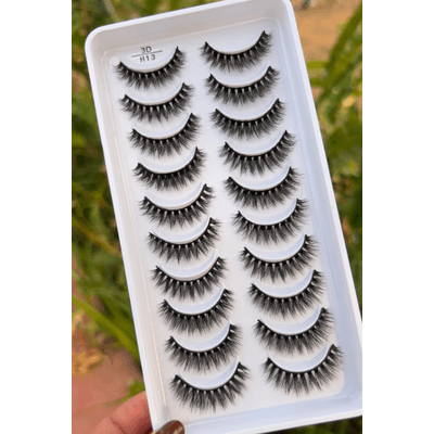 Cartela de Cilios de Postiços 10 Pares - MELKA