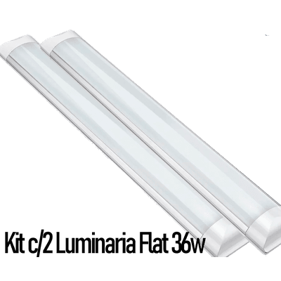 KIT C/2 LUM LED FLAT LINEAR 36WWXBIV 6500K 120CM 3603 GALAXY