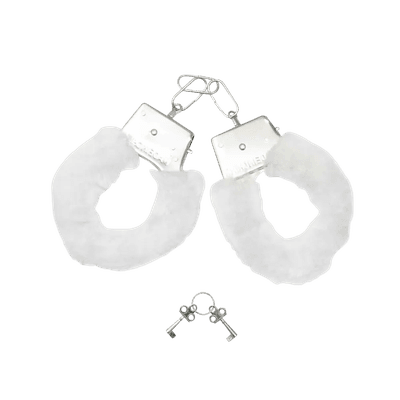 Algema Em Metal Simples Com Pelúcia Branco - Q Charme