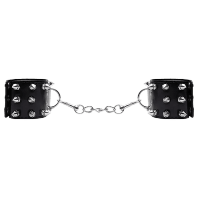 Algema Corrente e Fivelas Spike Luxo Preto - Q Charme