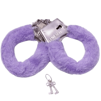 Algema Em Metal Simples Com Pelúcia Lilás