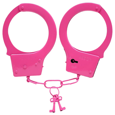 Algema Em Metal Simples Sem Pelúcia Rosa