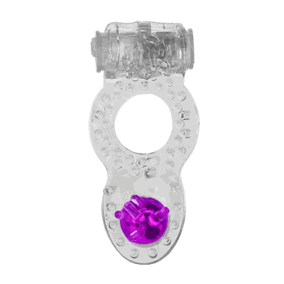Anel Peniano Vibrador Com Pérola Transparente