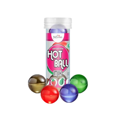Bolinha Hot Ball Mix Com 4 Sabores 6g - Q Charme