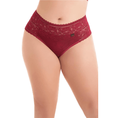 Calcinha Fio Dental Em Renda Vermelho Desejo 1914 ... - Q Charme