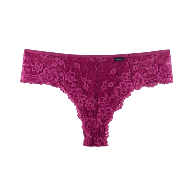 Calcinha Em Renda Fio Dental Vermelho Desejo M (42 - Q Charme