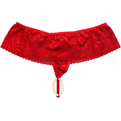 Calcinha Fio Rendada Tailandesa Vermelha U - Q Charme
