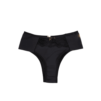 Calcinha Micro E Renda Cor Preto P (40) - Q Charme