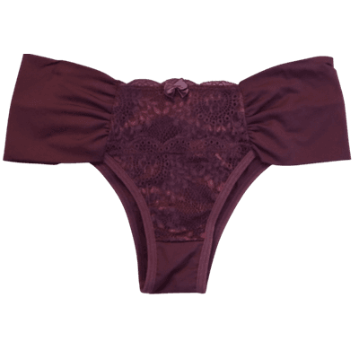 Calcinha Tanga Mic.Fibra E Renda Deluxe M (42) - Q Charme
