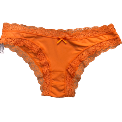 Calcinha Tanga Rendada Laranja P (40) - Q Charme