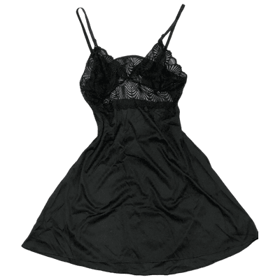 Camisola Com Calcinha Sem Bojo Preto G (44) - Q Charme