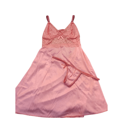 Camisola Com Calcinha Rosa Bebê M - Q Charme