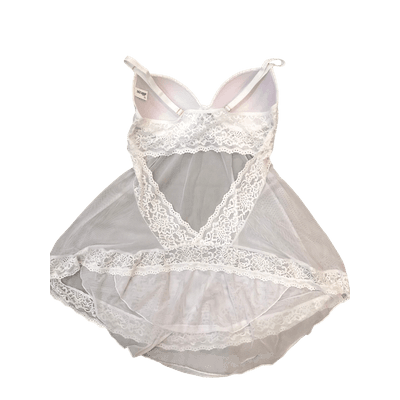 Camisola Tule Renda Branco M (42) - Q Charme