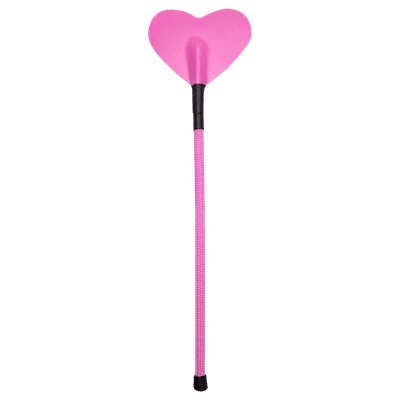 Chibata Couro Sintético De Coração 35CM Rosa - Q Charme