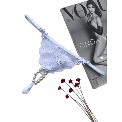 Calcinha Fio Dental Tailandesa Com Regulador Branc - Q Charme