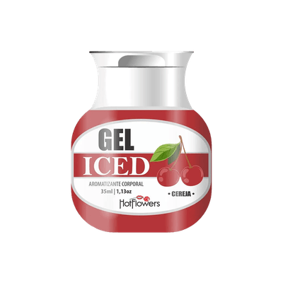  Gel Comestível Iced Aromatizante 35ml Cereja - Q Charme