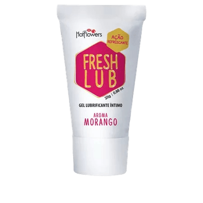 Gel Lubrificante Beijável Fresh Lub Morango 25G - Q Charme