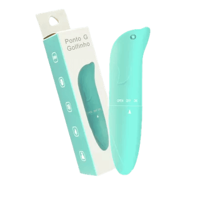 Vibrador Ponto G Golfinho Aveludado Verde - Q Charme