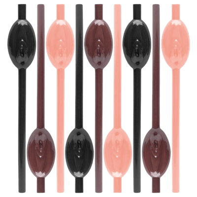 Kit 9 Canudos Vagina 3 Cores