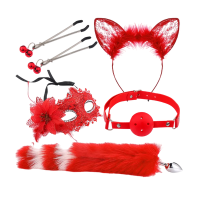 Kit Fox 5 Em 1 Cor Vermelho - Q Charme