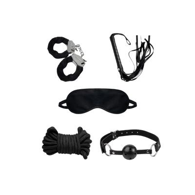 Kit Sado Bondage Com 5 Produtos Preto - Q Charme