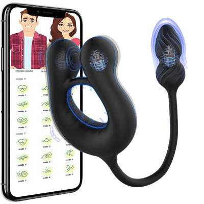 Massageador De Próstata Por Aplicativo Cor Preto - Q Charme