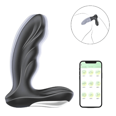 Massageador de Próstata por Aplicativo – Preto - Q Charme