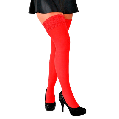 Meia 7/8 Com Pé Lisa Perrutextil Vermelho