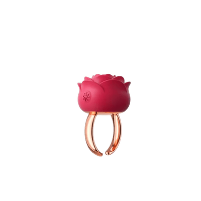 Mini Vibrador Anel Em Formato De Rosa - Q Charme