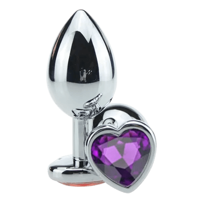 Plug Anal Coração Cor Lilás Tamanho M - Q Charme