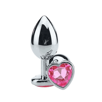 Plug Anal Coração Cor Rosa Tamanho G (44)