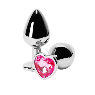 Plug Anal Coração Rosa M - Q Charme