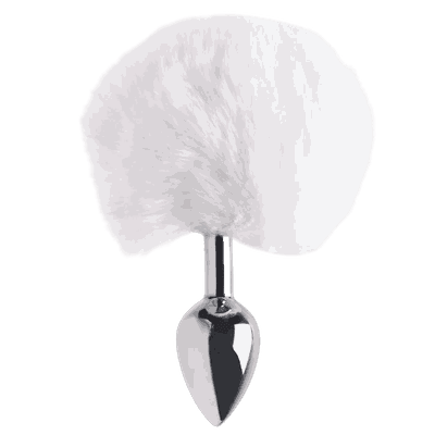 Plug Anal Em Metal 5,5 X 2,6cm Com Pompom