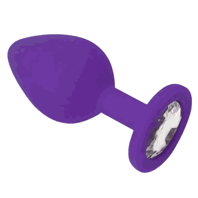 Plug Anal Em Silicone Cor: Roxo ; G - Q Charme