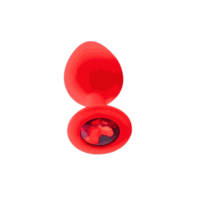 Plug Anal Em Silicone Vermelho G - Q Charme