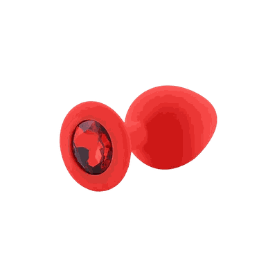 Plug Anal Em Silicone Vermelho M - Q Charme