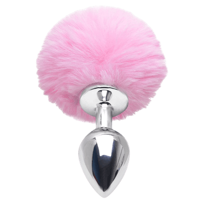 Plug Anal Pompom Rosa Tamanho P - Q Charme