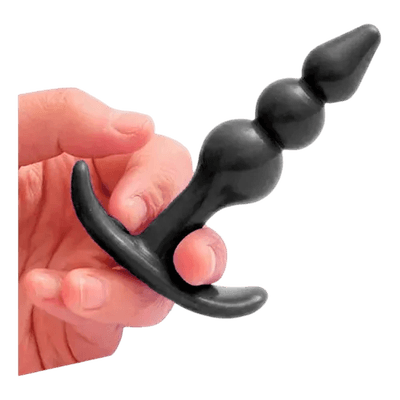 Plug Anal Silicone Ondulações Preto Tamanho M - Q Charme