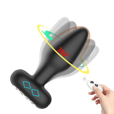 Plug Anal Vibratorio Em Silicone Com Rotacao 360 E... - Q Charme