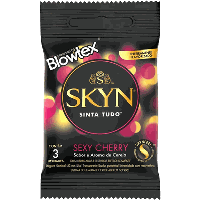 Preservativo Blowtex Skyn Sexy Cherry Cereja - Q Charme