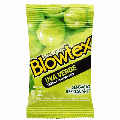 PRESERVATIVO BLOWTEX SABOR UVA VERDE - Q Charme