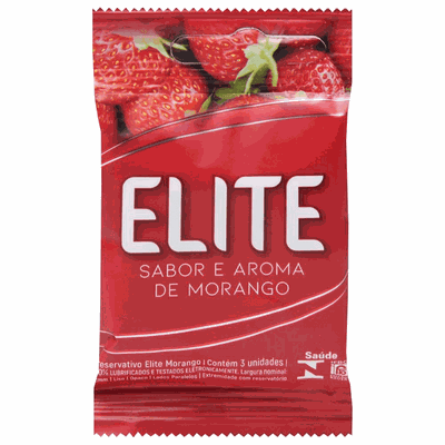 Preservativo Elite Sabor Morango - Q Charme