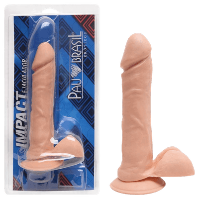 Prótese Ejaculador Silicone 16 X 3,5CM Pau Brasil - Q Charme