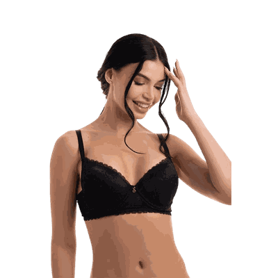 Sutia Com Bojo Soft Premium Preto GG (46) - Q Charme