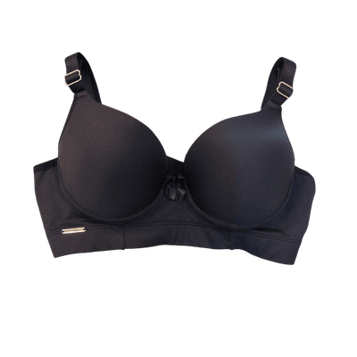 Sutiã Copa Em Microfibra Preto com Bojo 46 e Aro - Q Charme