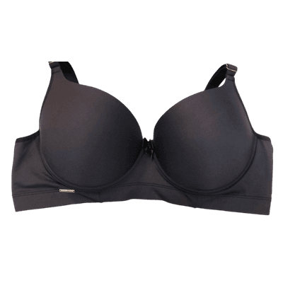 Sutiã Copa Em Microfibra Preto com Bojo 54 e Aro - Q Charme